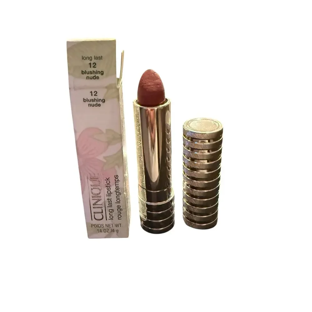 Clinique Long Lasting Lipstick 12 Blushing Nude 0.14 oz 4g New Discontinued Rare